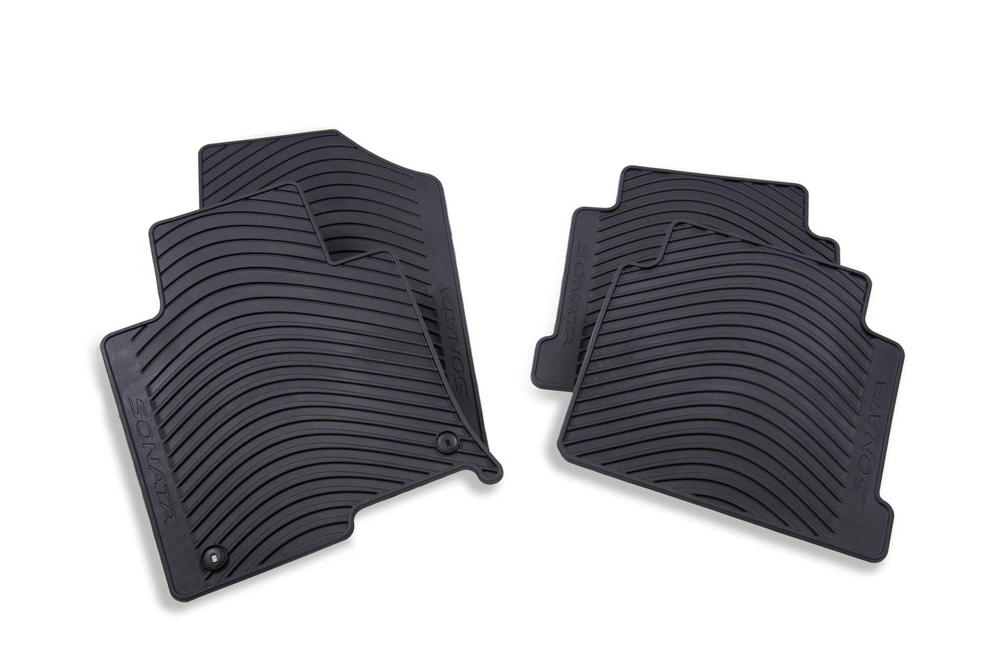 Hyundai 2021 Sonata Hybrid Rubber Floor Mats - Front & Rear For Ult HEV L0131ADX00