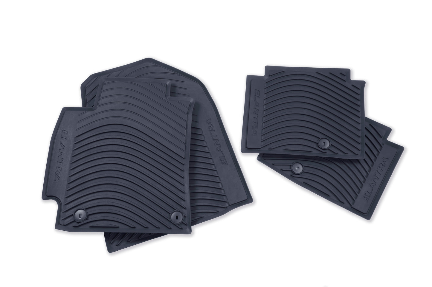 Hyundai 2020 Elantra Rubber Floor Mats - Front & Rear For Ess | Pref | Pref w\/ S&S | Lux | Ult F2F13AC101