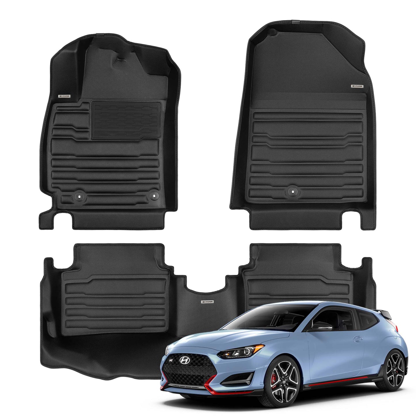 TuxMat 2019-2022 Veloster TuxMat Premium Floor Liners TUX8485