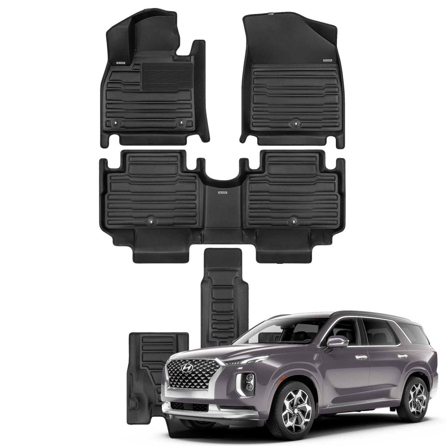 TuxMat 2020-2025 Palisade 7-Seater TuxMat Premium Floor Liners TUX8511-R3