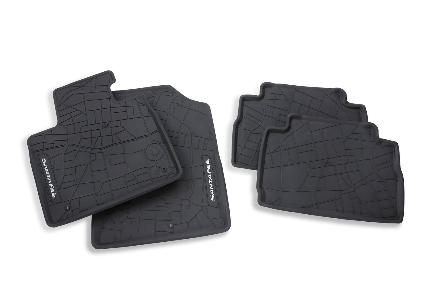 Hyundai 2023 Santa Fe Rubber Floor Mats - Front & Rear (HEV/PHEV) For HEV | PHEV CL131ADX00