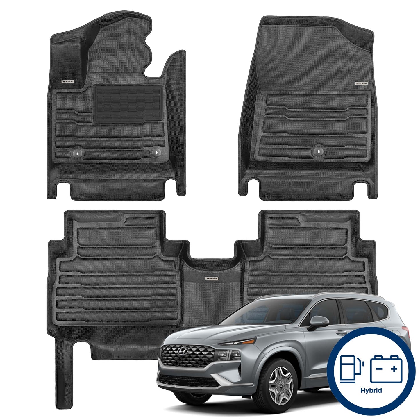 TuxMat 2021-2025 Santa Fe Hybrid TuxMat Premium Floor Liners TUX8623