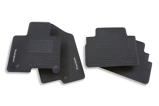 Hyundai 2022 Tucson Rubber Floor Mats - Front & Rear For Ess | Pref | Trend | Urban | N Line N7H13AP000