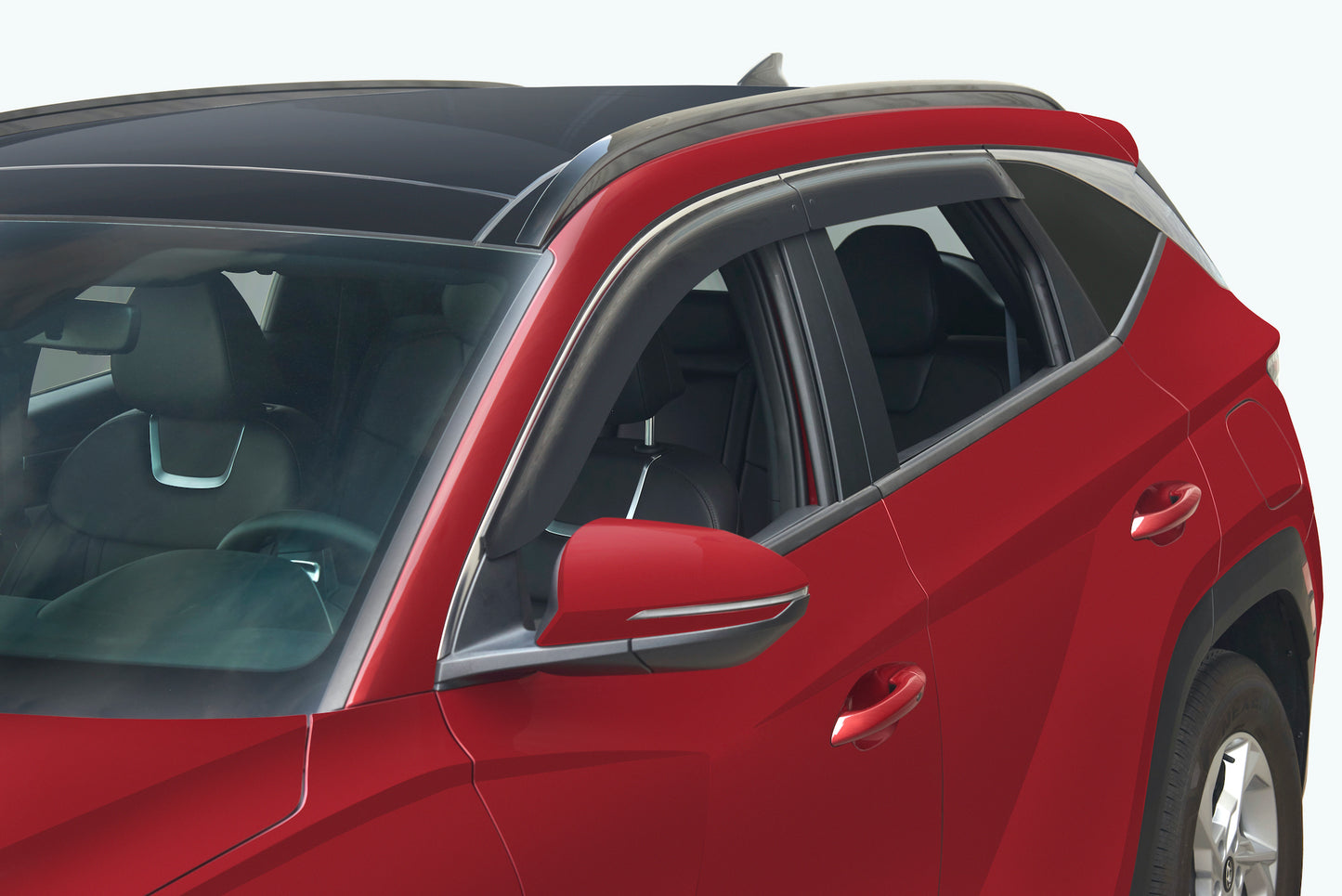 Hyundai 2021 Tucson Side Visors - Tape on For 2.0 Ess | 2.0 Pref | 2.4 Pref | 2.4 Urban | 2.4 Lux D3F22AP000